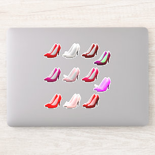 Sheet/11 pr High Heel Shoes Shaped Cut-out Sticker