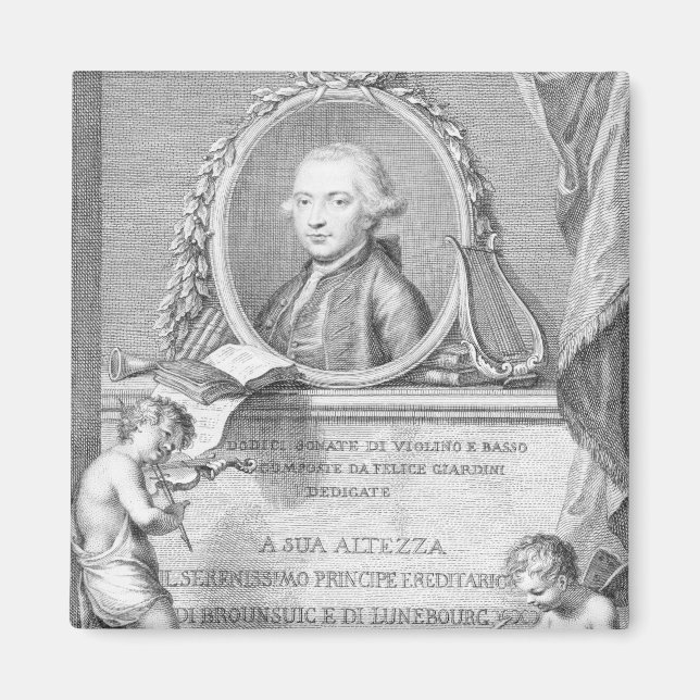 Sheet Cover with a portrait of Felice Giardini Magnet (Front)