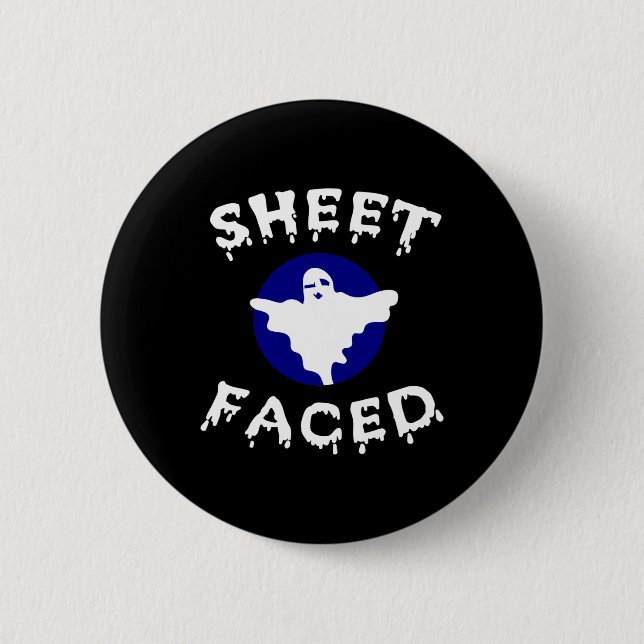 Sheet Faced Fun Halloween  6 Cm Round Badge (Front)