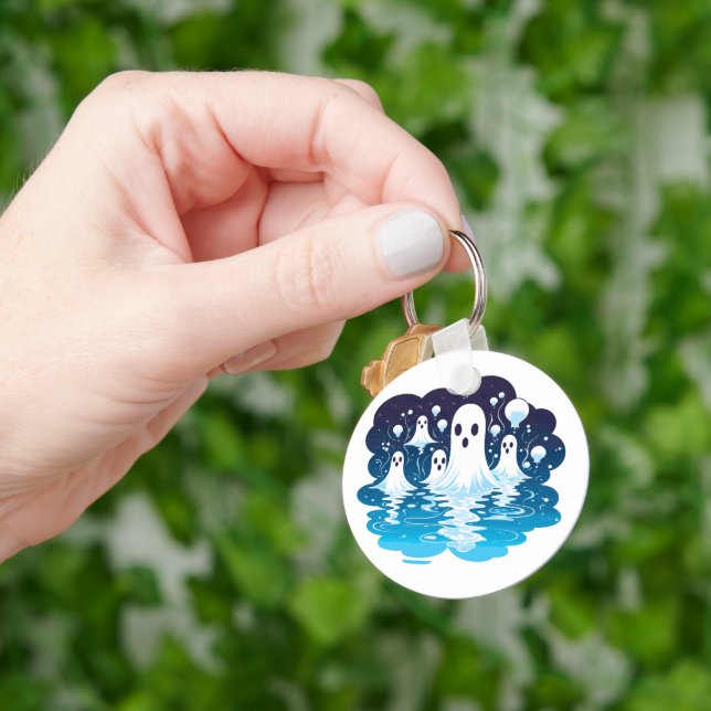 Sheet faced ghosts for Halloween Key Ring (Hand)
