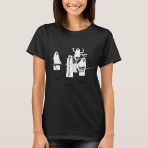Sheet Ghost Band Black and White Ghost Rockers T-Shirt