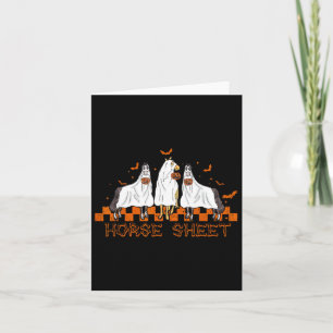 Sheet Halloween Ghost Horse Pumpkin Costume Boo Card