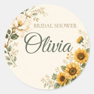 Sheet:Magnolia Sunflower Bridal Shower Seals