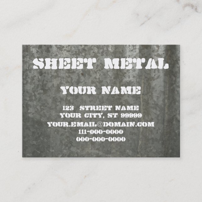 Sheet Metal Business Card (Front)