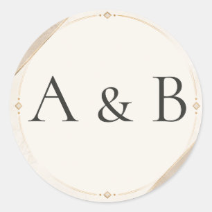 Sheet:Minimalist Monogram Wedding Envelope Seals