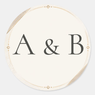 Sheet:Minimalist Monogram Wedding Envelope Seals