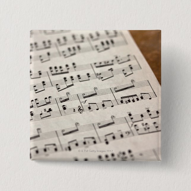 Sheet Music 7 15 Cm Square Badge (Front)