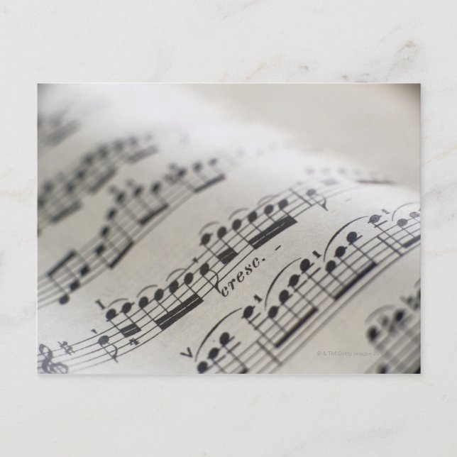 Sheet Music 9 Postcard (Front)