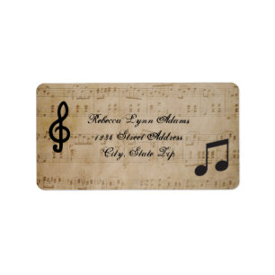 Sheet Music - Address Label
