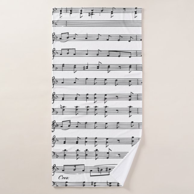 Sheet Music Bath Towel (Bath Towel)