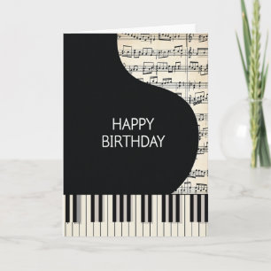 Sheet Music Birthday Card