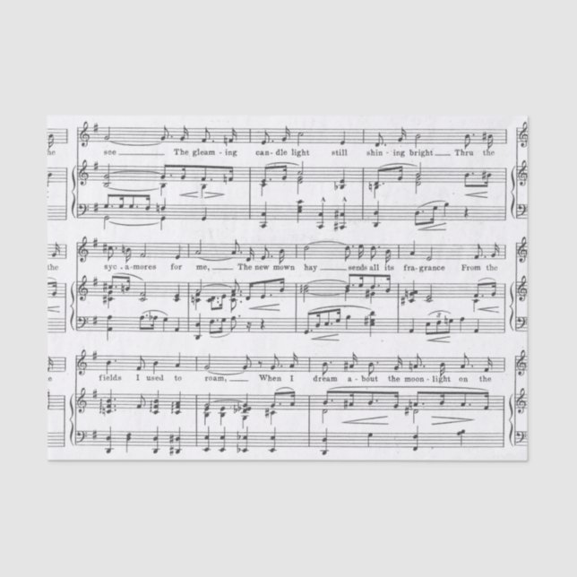 Sheet Music Black and White Pattern (Front)