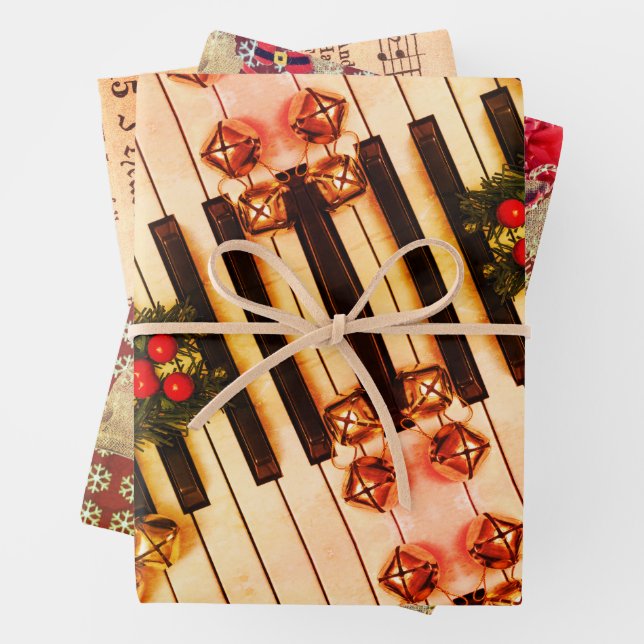 Sheet Music Christmas Bells Piano Song Santa | Set (In situ)