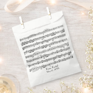 Sheet Music for Piano Recital Favour Bag