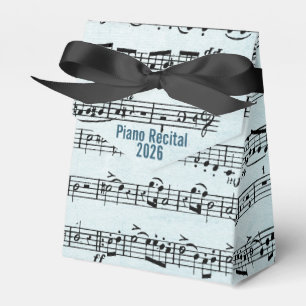 sheet music for piano recital favour box