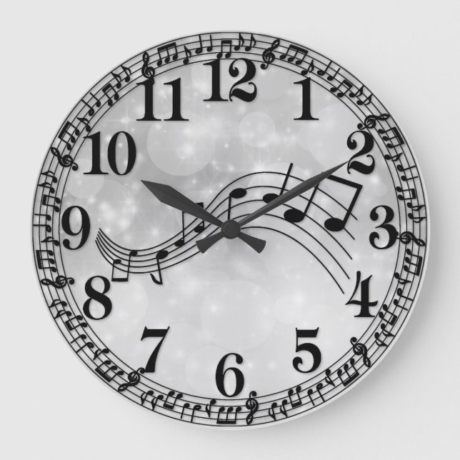 Sheet Music Large Clock (Front)