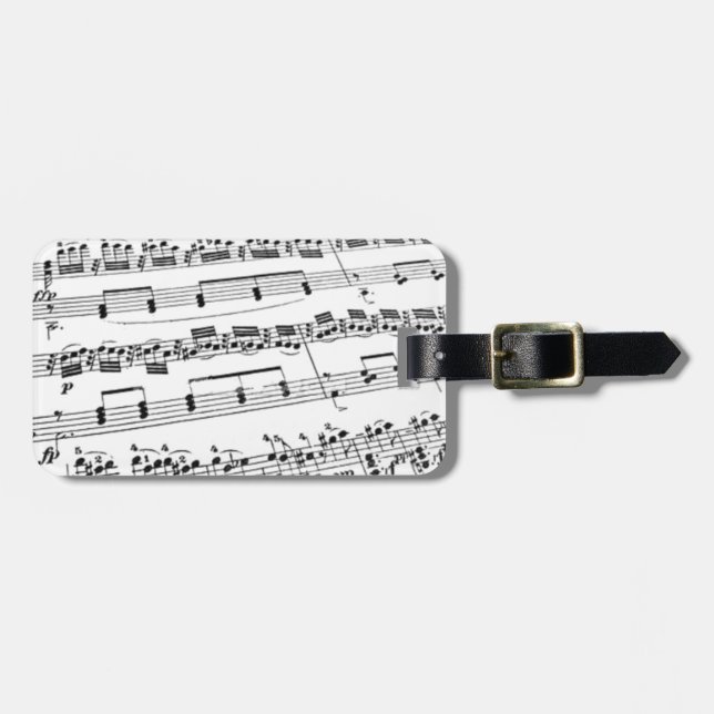 Sheet Music Luggage Tag (Front Horizontal)