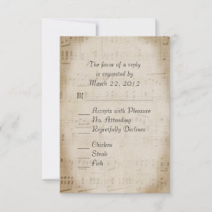Sheet Music Menu RSVP