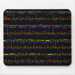 Sheet Music Mouse Pad Rainbow