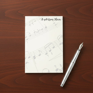 Sheet Music Note From Custom Name Sticky Notes