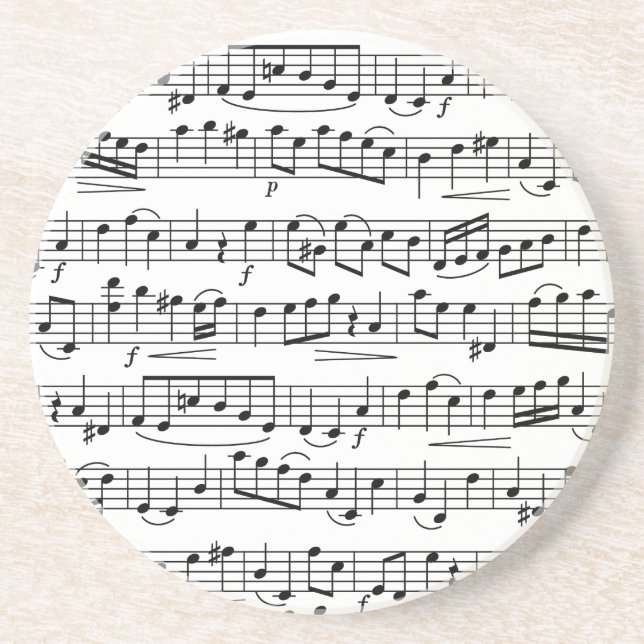 Sheet Music Notes      Coaster (Front)
