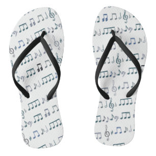 Sheet music notes doodle drawing design thongs