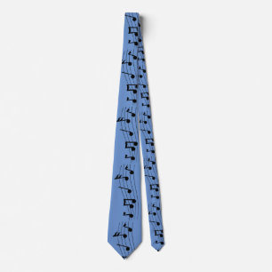 Sheet Music Notes Periwinkle  Tie