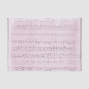 Sheet Music on a Soft Pink Background