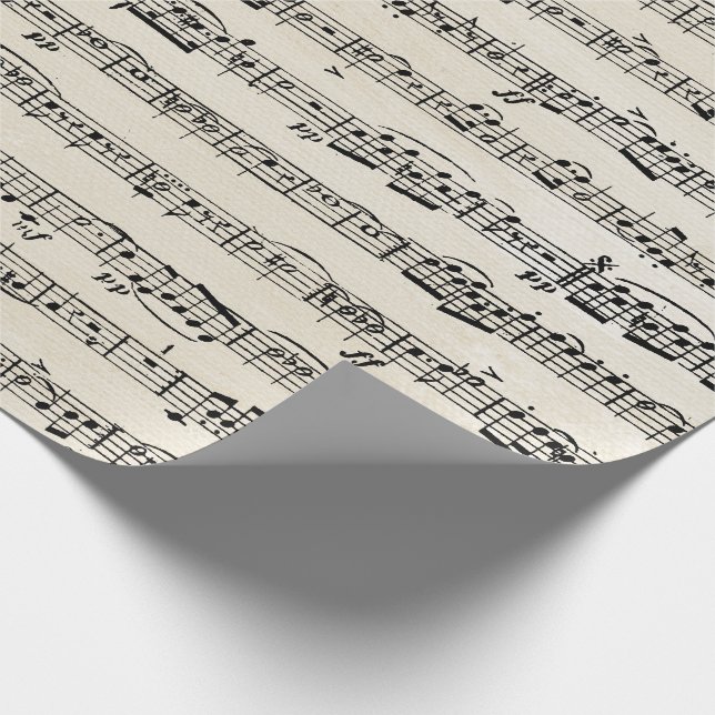 Sheet Music On Texture Wrapping Paper (Corner)