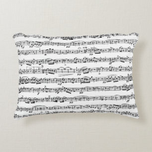 Sheet Music On White Decorative Cushion
