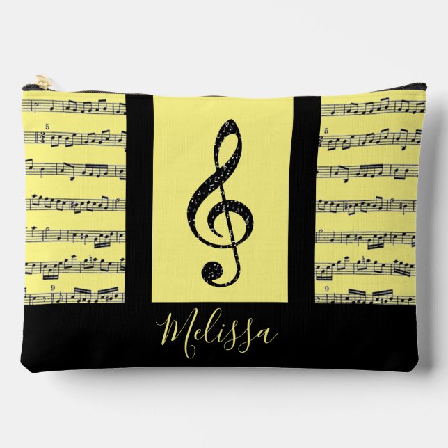 Sheet music personalised accessory pouch (Front)
