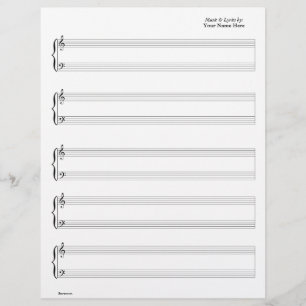 Sheet Music - Piano & Vocal (Write your own music)