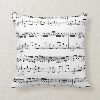 Sheet Music Pillow  White