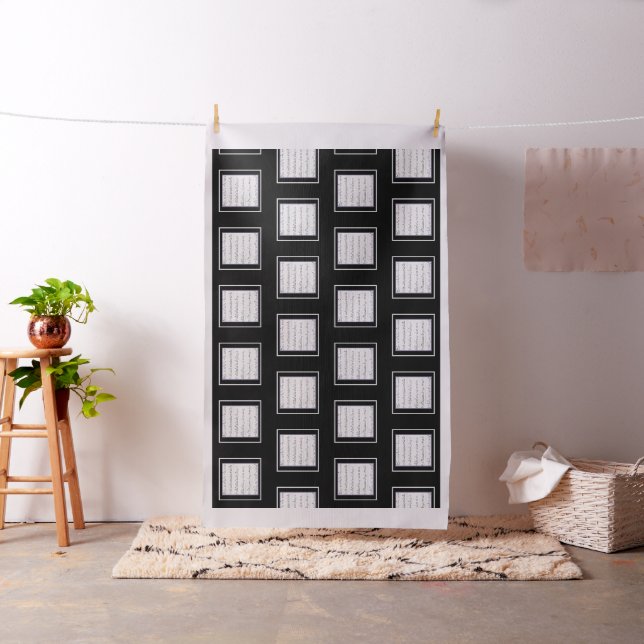 sheet music repeat pattern fabric (In Situ)