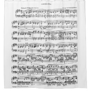 Sheet Music Shower Curtain