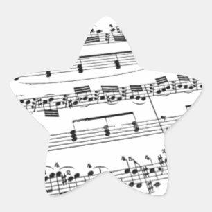 Sheet Music Star Sticker