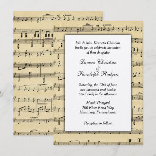 Sheet Music Wedding Invitation