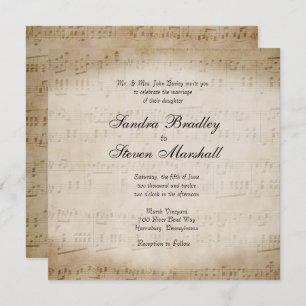 Sheet Music Wedding Invitation