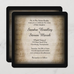 Sheet Music Wedding Invitation