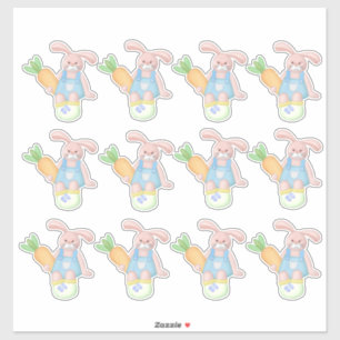 Sheet of 12  Easter Bunnies