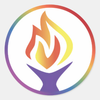 Sheet of 1 1/2" Stickers with UUCF Logo