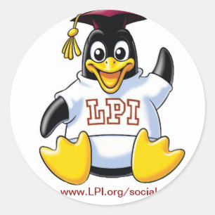 Sheet of 20 Graduate Penguin Stickers