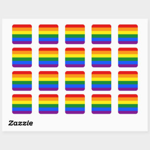 sheet of 20 rainbow stickers