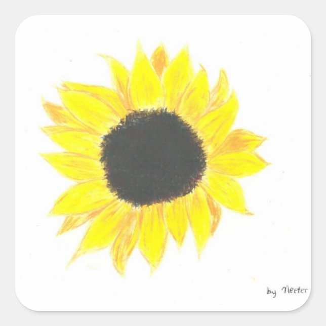 Sheet of 20 Sunflower Stickers (Front)