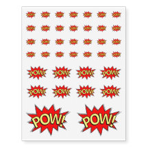 Sheet of 38 - POW! Superhero Comic Book