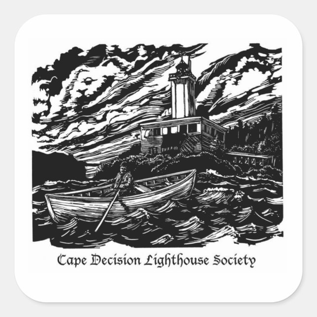 Sheet of 6 Woodblock Print Sticker - 3 inch (Front)