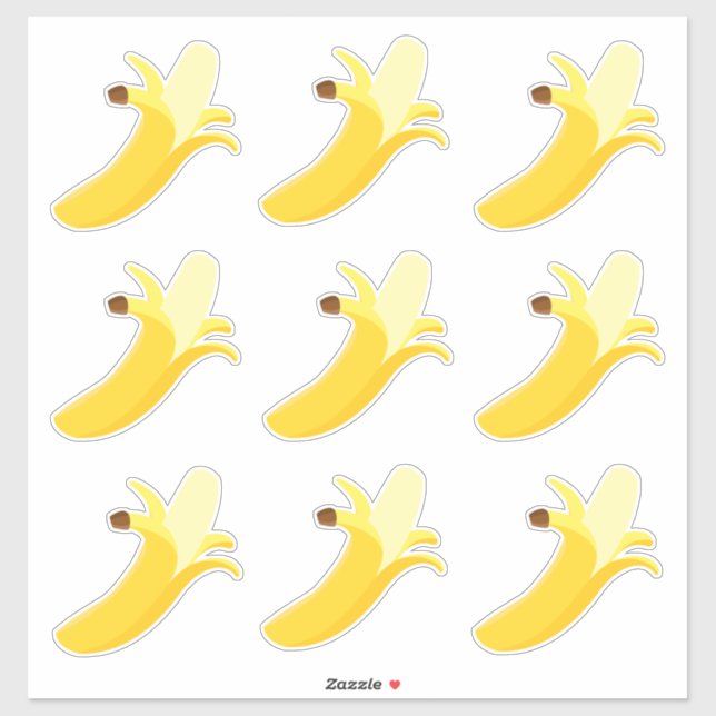 Sheet of Banana Stickers  (Sheet)