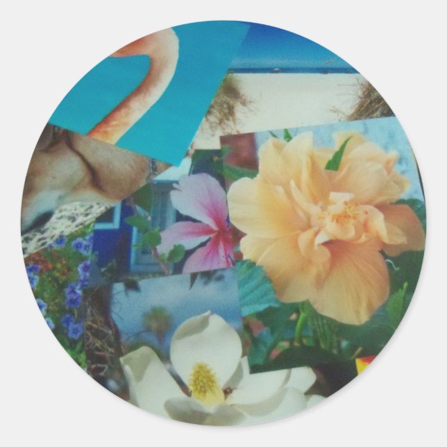 Sheet of stickers -  Colourful collage of photos (Front)