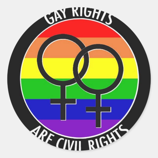 Sheet Of Stickers - Gay Rights Are A Civil Right (Front)