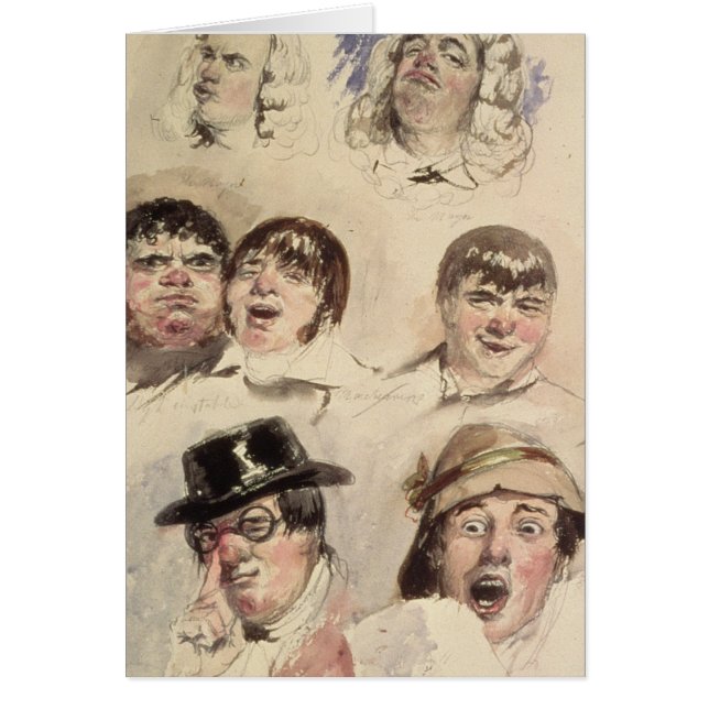 Sheet of Studies of Seven Heads (Front)